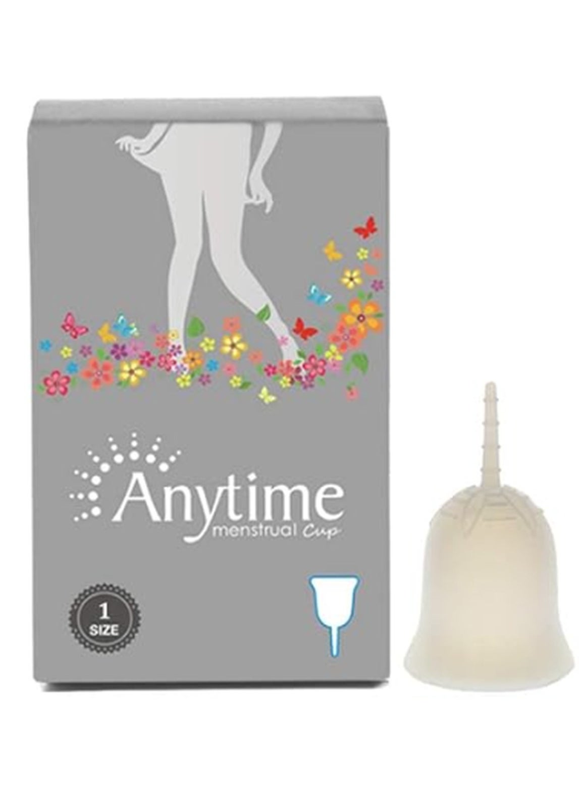 ANYTIME Anytime Menstrual Cup - Feminine Hygiene Lady Cup Menstrual Cup Reusable Medical Grade Silicone for Women Menstruation Collector, Menstrual Cup Xs (Clear, Small) 