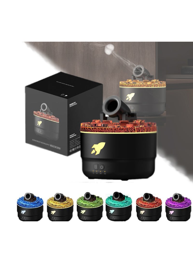 CMGTYYD Cannon Blast Aroma Diffuser, Cannon Humidifier Diffuser, Silent Cannon Blast Turret Aromatherapy Diffuser Aroma Humidifier, Waterless Auto Shut Off Diffuser for Home Office (Black) - Image 1