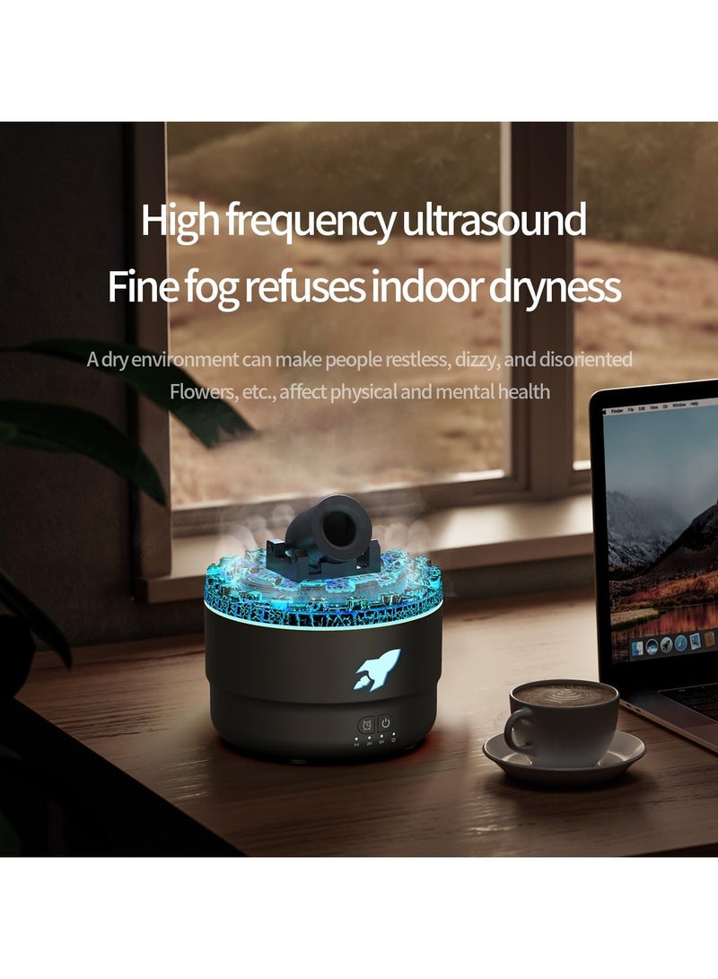 CMGTYYD Cannon Blast Aroma Diffuser, Cannon Humidifier Diffuser, Silent Cannon Blast Turret Aromatherapy Diffuser Aroma Humidifier, Waterless Auto Shut Off Diffuser for Home Office (Black) - Image 4