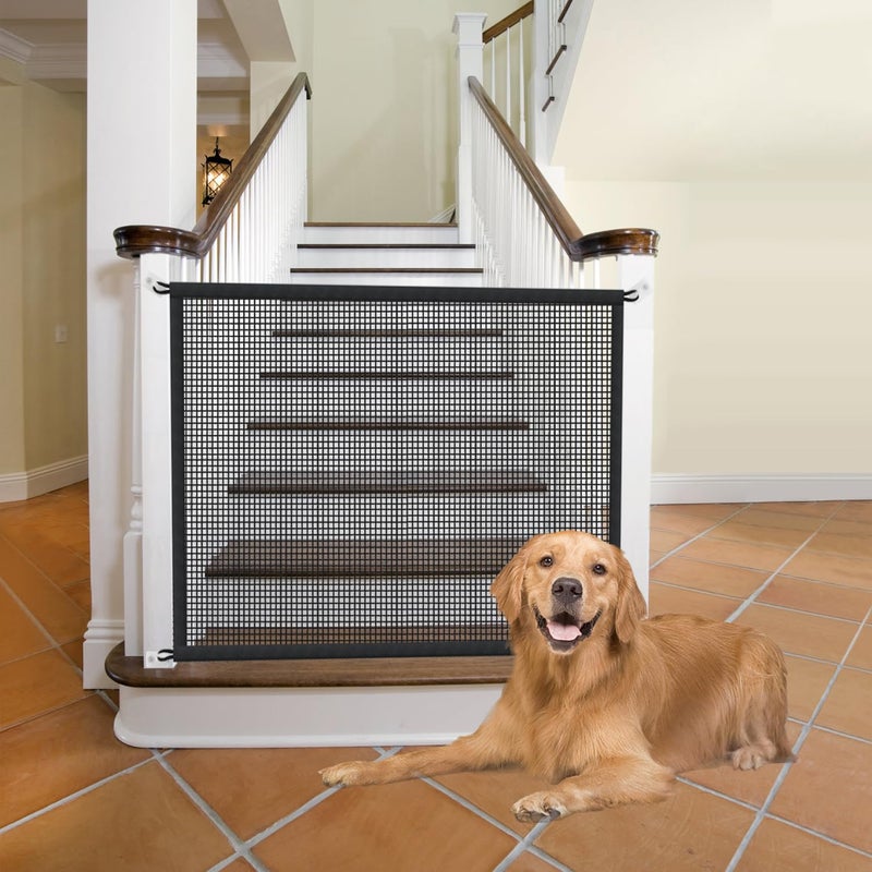 Cupount 2-Pack Dog Gate For Stairs Pet Gates For The House: Dog Gate Indoor Dogs Screen Mesh Gate For Doorways Stairways Safety 29 Inches Tall  30 Inch Wide - Image 1