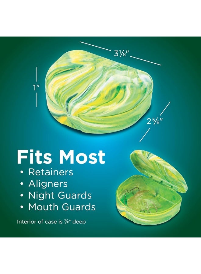 Practicon Brights Marble Retainer Cases, Clear Aligner Case, Dental Orthodontic Retainer Boxes, Mouth Guard Holder, 6 Pack - Image 5