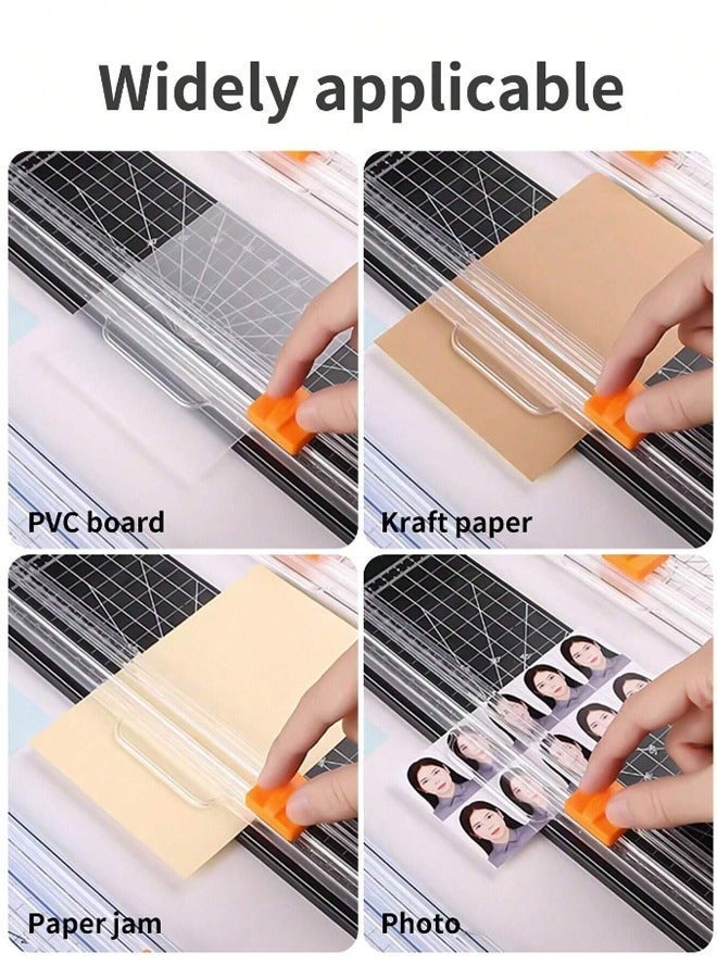 ZCM-HAPPY Portable A4 Paper Cutter with Precision Cutting Guide with 1 Piece of Paper Corner Rounder and Photo Corner Cutter, Ideal for Home and Office Use, Scrapbooking, Cardboard and Label Projects - Image 3