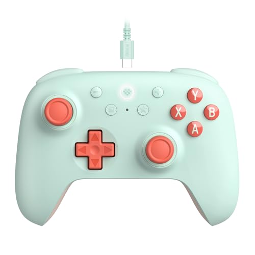 8Bitdo وحدة تحكم 8Bitdo Ultimate 2C السلكية لجهاز الكمبيوتر بنظام ويندوز وأندرويد، مع معدل استقصاء 1000Hz، عصي تحكم بتأثير هول وزر تشغيل بتأثير هول، وزر L4/R4 قابل لإعادة التعيين (نعناع) - Image 1