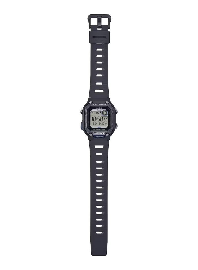 CASIO ساعة يد رقمية للرجال بشكل مستطيل من الراتنج - WS-B1000-1AVDF - 41.3 مم - Image 2