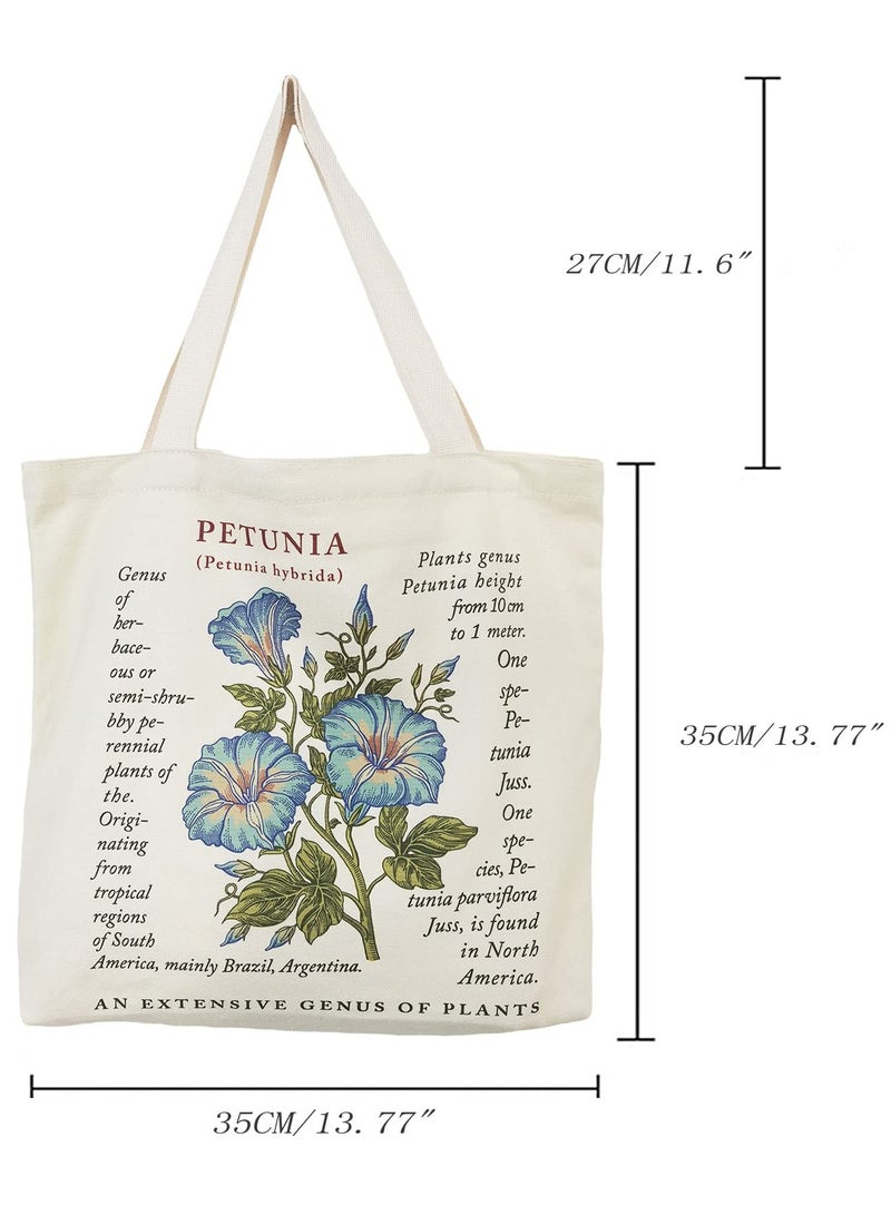 SOLARAE Canvas Tote Bag Strap Reusable Grocery Shopping Cloth Bag Zip Tote Bag Women Eco-Friendly Tote Bag with Handle Washable Fashion Beach Tote Shoulder Bag Women Shopping, School - Image 5