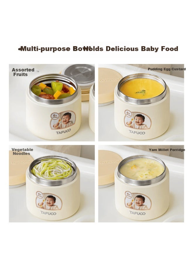 Tafuco 316l Stainless Steel Insulated Baby Food Bowl Vacuum Portable Food-grade T1712 - Image 3