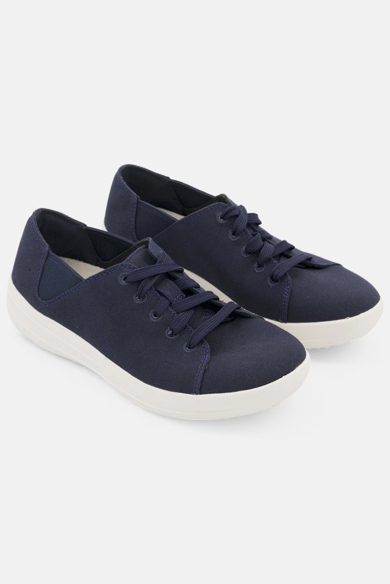 FitFlop Women F-Sporty Lace Up Sneakers, Navy  - Image 1