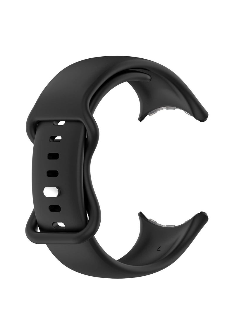 سوار متوافق مع جوجل بيكسل ووتش ، استبدال سوار سيليكون الرياضة مع جوجل بيكسل ووتش ( أسود ل ) - Image 3