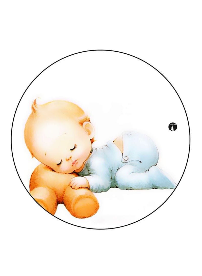 RKN Baby Printed Mouse Pad  Round  Multicolour