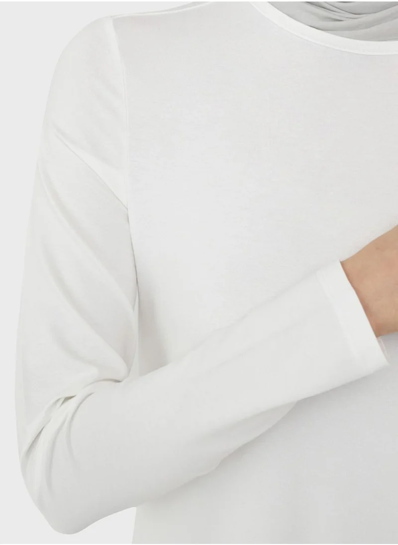 Refka by modanisa Crew Neck Longline Tunic