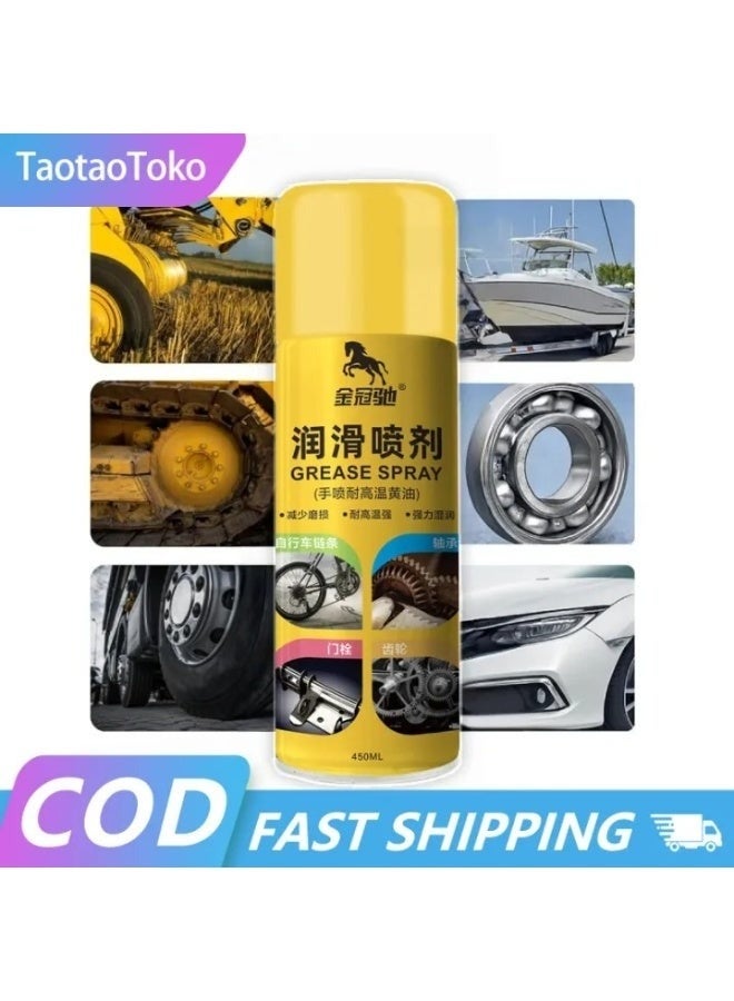بخاخ تشحيم متعدد الأغراض مقاوم للصدأ والحرارة العالية – 455 مل – لتشحيم وصيانة سلاسل السيارات، التروس، البكرات، المسارات، الأبواب، والمعدات الصناعية – يقلل الاحتكاك والضوضاء ويحمي المواد – مثالي للاستخدام المنزلي والصناعي - Image 4