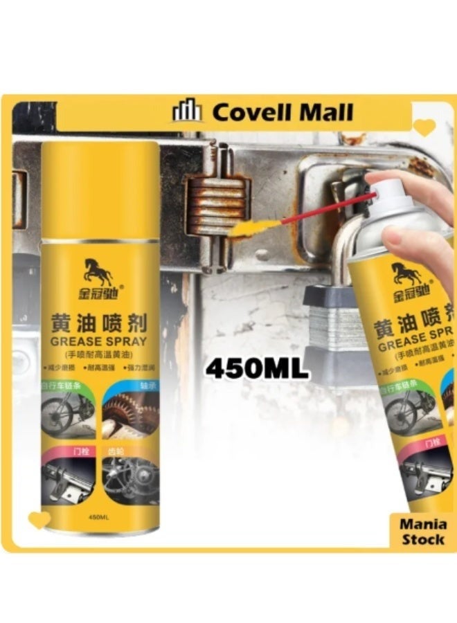 بخاخ تشحيم متعدد الأغراض مقاوم للصدأ والحرارة العالية – 455 مل – لتشحيم وصيانة سلاسل السيارات، التروس، البكرات، المسارات، الأبواب، والمعدات الصناعية – يقلل الاحتكاك والضوضاء ويحمي المواد – مثالي للاستخدام المنزلي والصناعي - Image 5