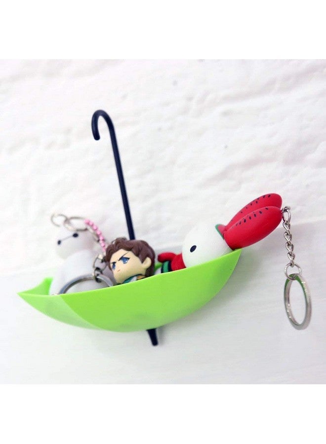 INKULTURE INKULTURE Multipurpose Umbrella, Key, Hat Holder Wall Hanging Hook| Pack of 6 | Material Plastic | Color Multicolor  - Image 4