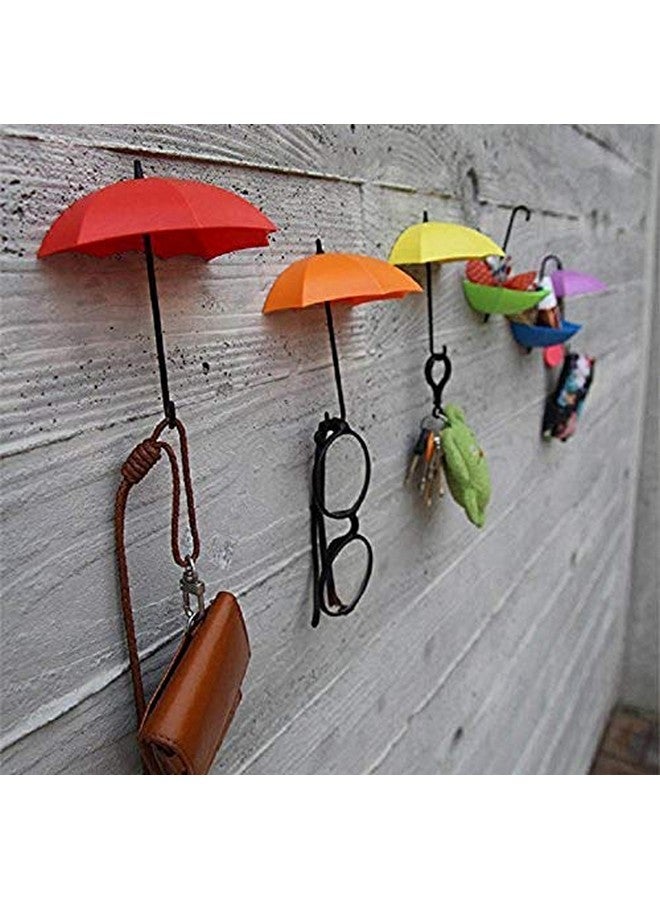 INKULTURE INKULTURE Multipurpose Umbrella, Key, Hat Holder Wall Hanging Hook| Pack of 6 | Material Plastic | Color Multicolor  - Image 3