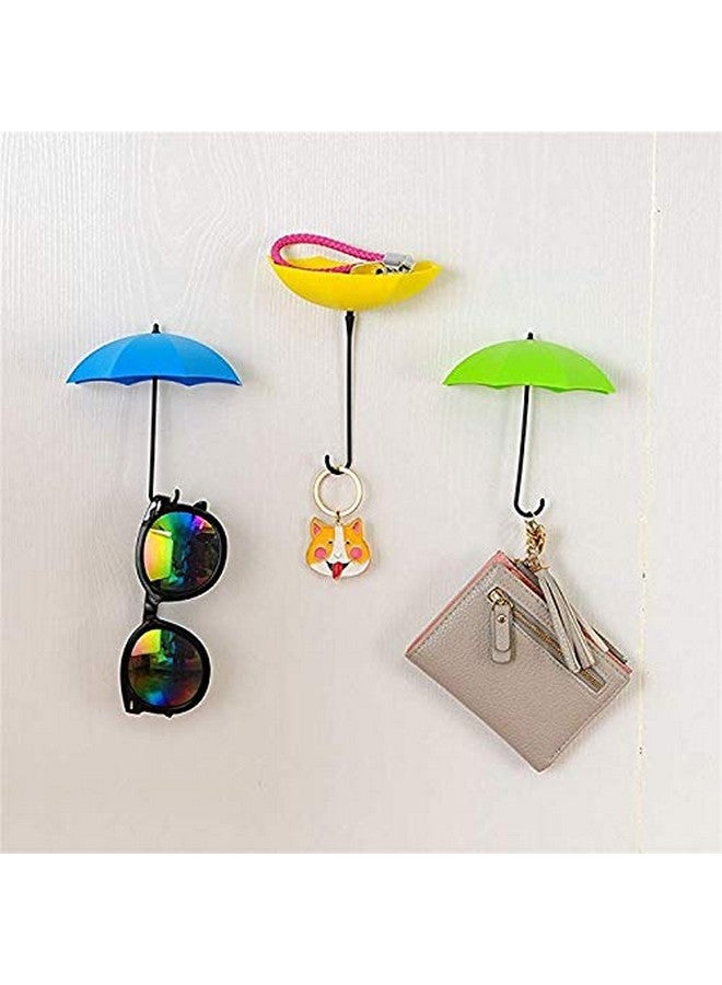 INKULTURE INKULTURE Multipurpose Umbrella, Key, Hat Holder Wall Hanging Hook| Pack of 6 | Material Plastic | Color Multicolor  - Image 2