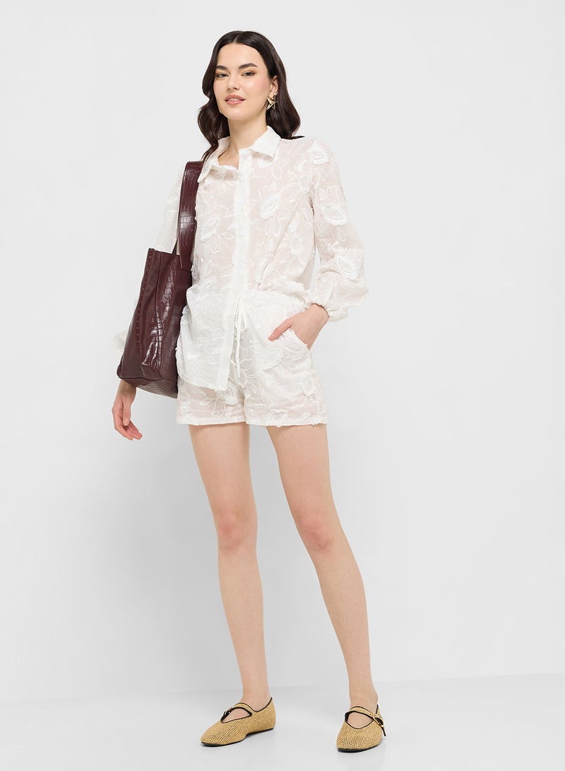 Ginger Lace Shirt & Short Coord Set  - Image 5
