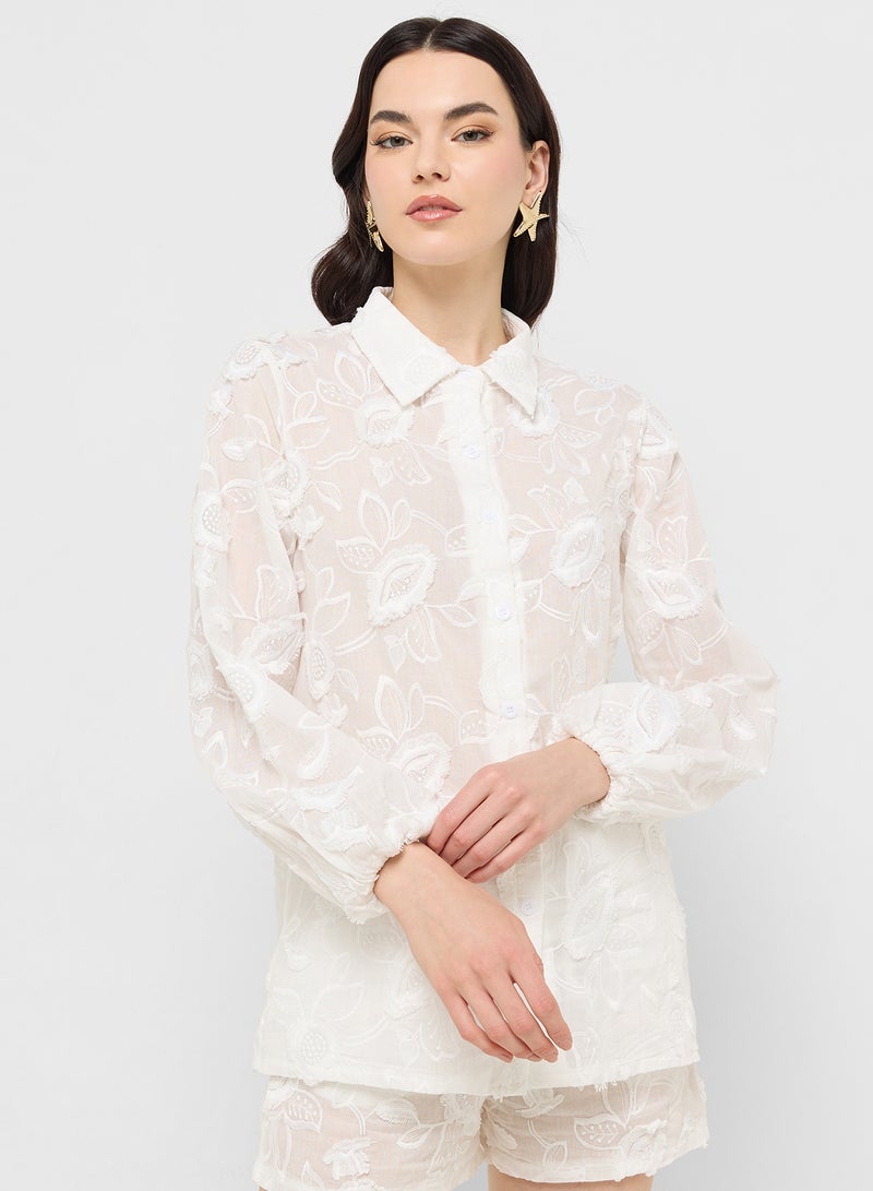 Ginger Lace Shirt & Short Coord Set  - Image 3