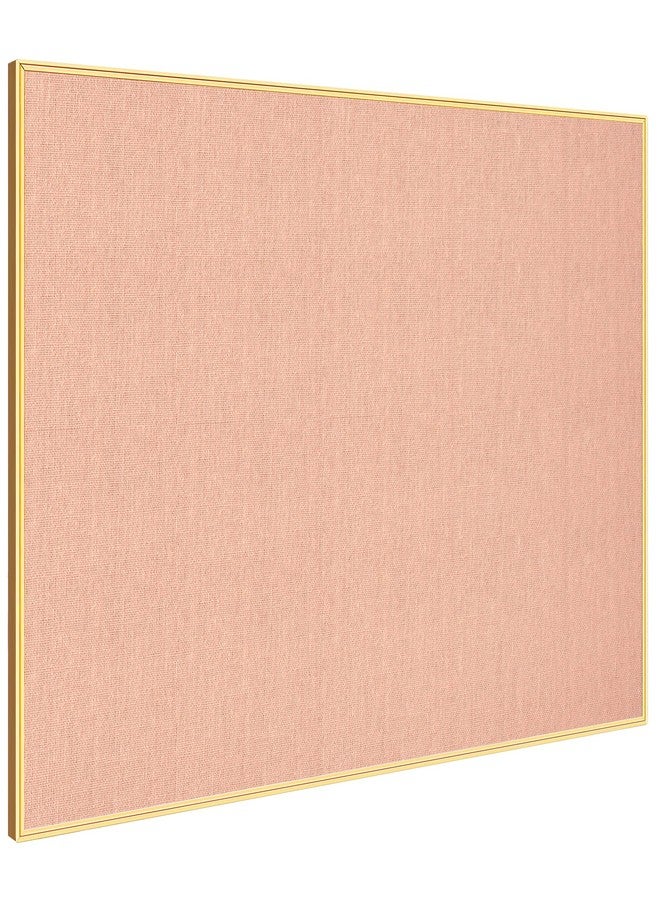 lightomorrow Bulletin Board 30 x 20 inches, Mocha Pin Board, Golden Aluminum Framed Fabric Cork Board with 10 Push Pins - Image 1