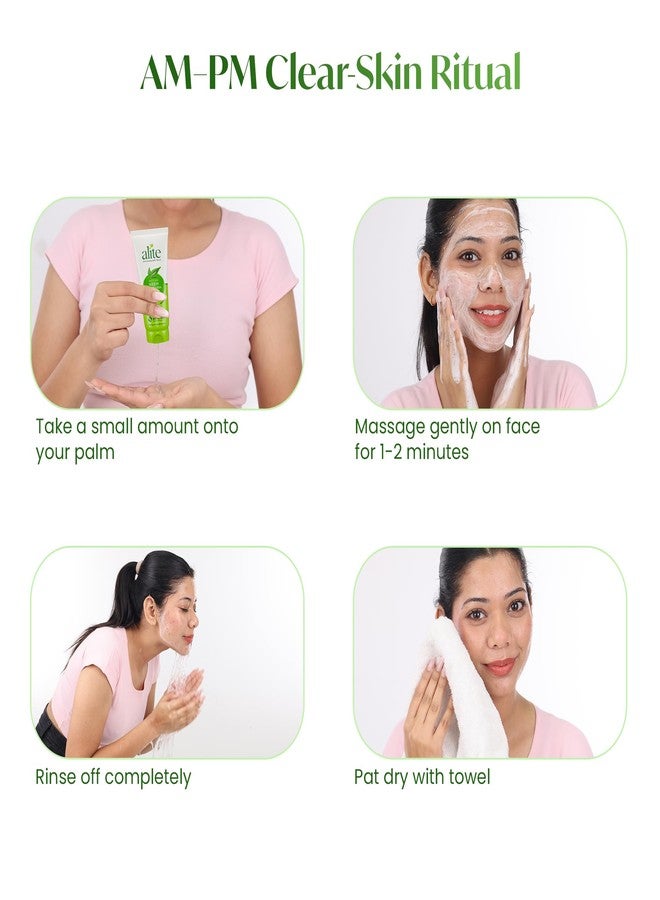 Alite Active Neem & Aloe Vera Face Wash with 1% Niacinamide | Gentle Herbal Cleanser for Sensitive, Dry & Combination Skin | Soap-Free Daily Face Wash | Men Women | Paraben-Free | 70g Each Pack of 4 - Image 5
