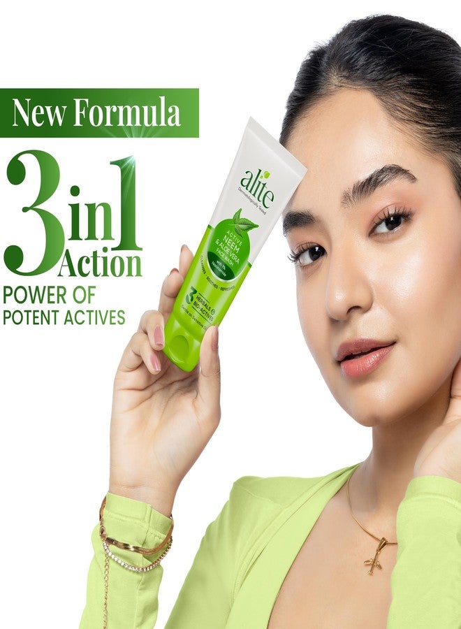 Alite Active Neem & Aloe Vera Face Wash with 1% Niacinamide | Gentle Herbal Cleanser for Sensitive, Dry & Combination Skin | Soap-Free Daily Face Wash | Men Women | Paraben-Free | 70g Each Pack of 4 - Image 2