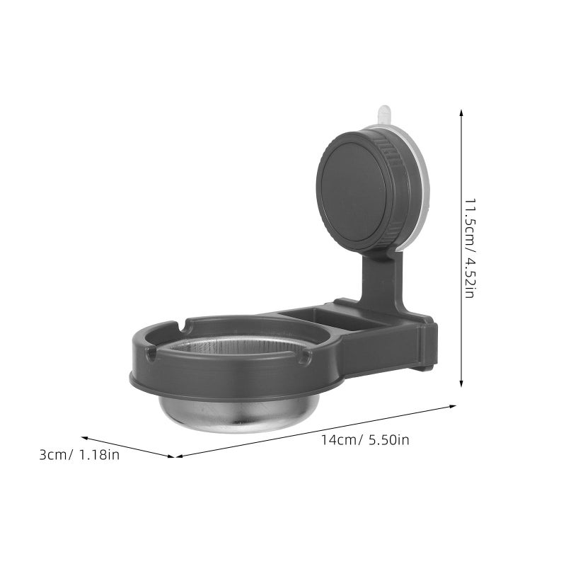 تصميم رمادي منقسم، منفضة سجائر مثبتة على الحائط بكوب شفط للمناطق المخصصة للتدخين في الحمام والمرحاض - Image 3