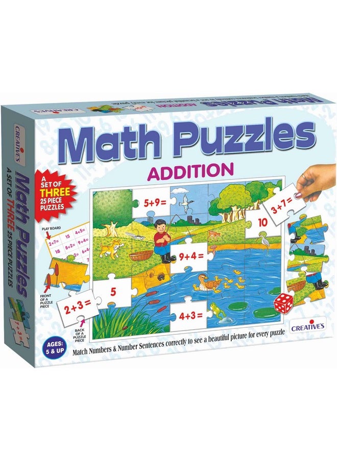 Creative's Creative's Math Puzzle Addition | Reinforce Adding Number Skills | Learning & Educational | Jigsaw Puzzles & Board Games | Early Learning | Math Puzzles Series for Ages 5 &Up  - Image 1