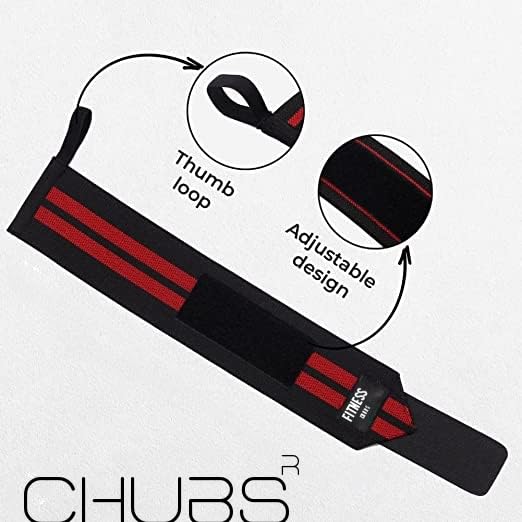 Chubs Wrist Supporter for Gym Wrist Band for Men Gym & Women with Thumb Loop Straps - Wrist Wrap Gym Accessories for Men Hand Grip & Wrist Support Sports Straps for Gym, Weightlifting (Maroon).. - Image 3