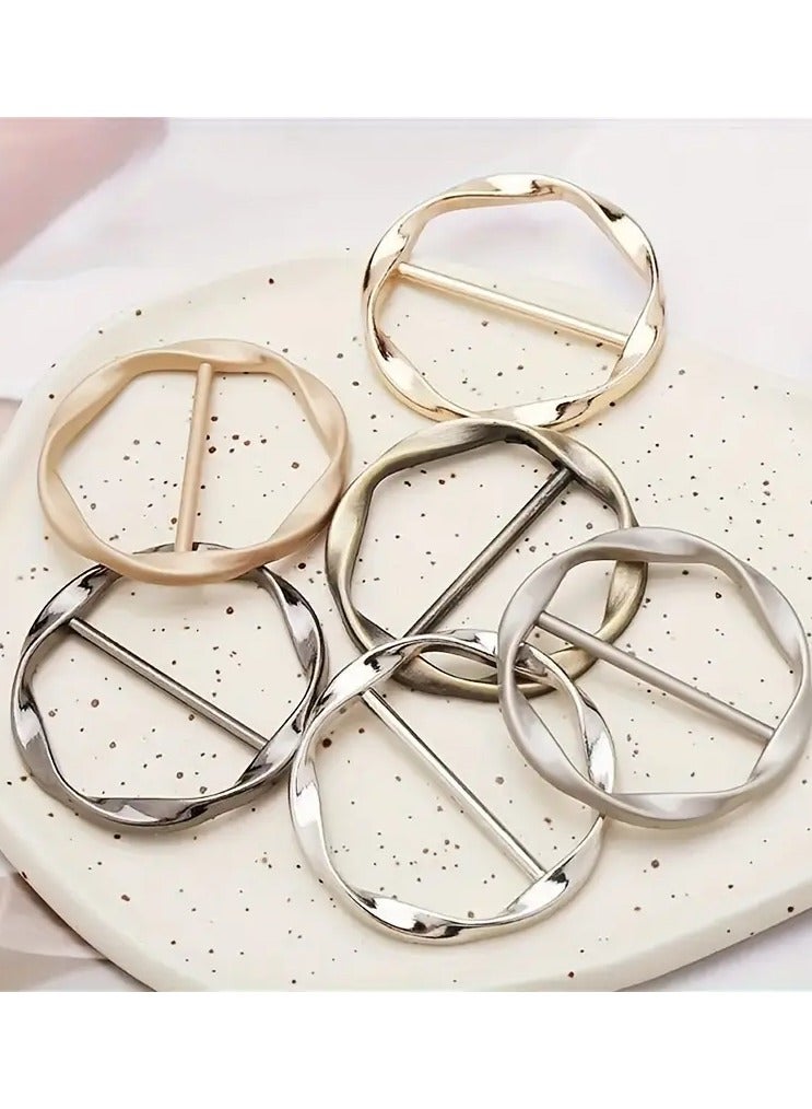 Goolsky 5pcs Elegant Alloy Buckle Set - Versatile for Waist, Belt & T-Shirt Styling, Casual Pop-Culture Design - Image 3