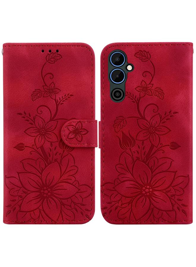 erorex Case For Tecno Pova Neo 2 Lily Embossed Leather Phone Case  - Image 1