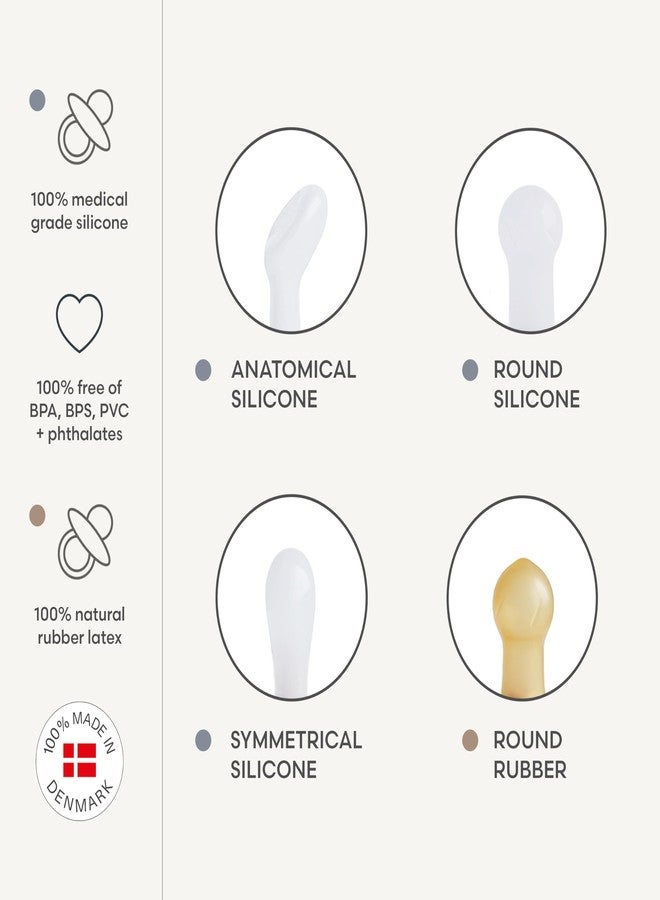 FRIGG فرقة مصاصة الأطفال الأولى - قلب زهور 4-pack | صنع في الدنمارك | خالي من BPA (كريم، 0-6 أشهر) - Image 2