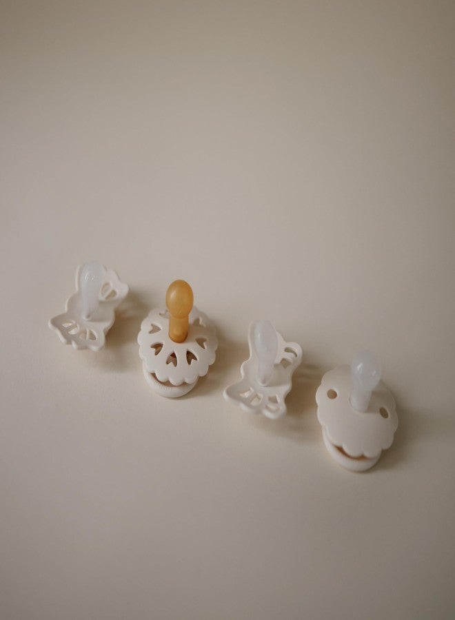 FRIGG فرقة مصاصة الأطفال الأولى - قلب زهور 4-pack | صنع في الدنمارك | خالي من BPA (كريم، 0-6 أشهر) - Image 4