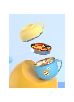 LITTLE SURPRISE BOX Light Blue small size Foxy Dual Handle Soup and Noodles Lunch Box with matching Cover  - Image 5