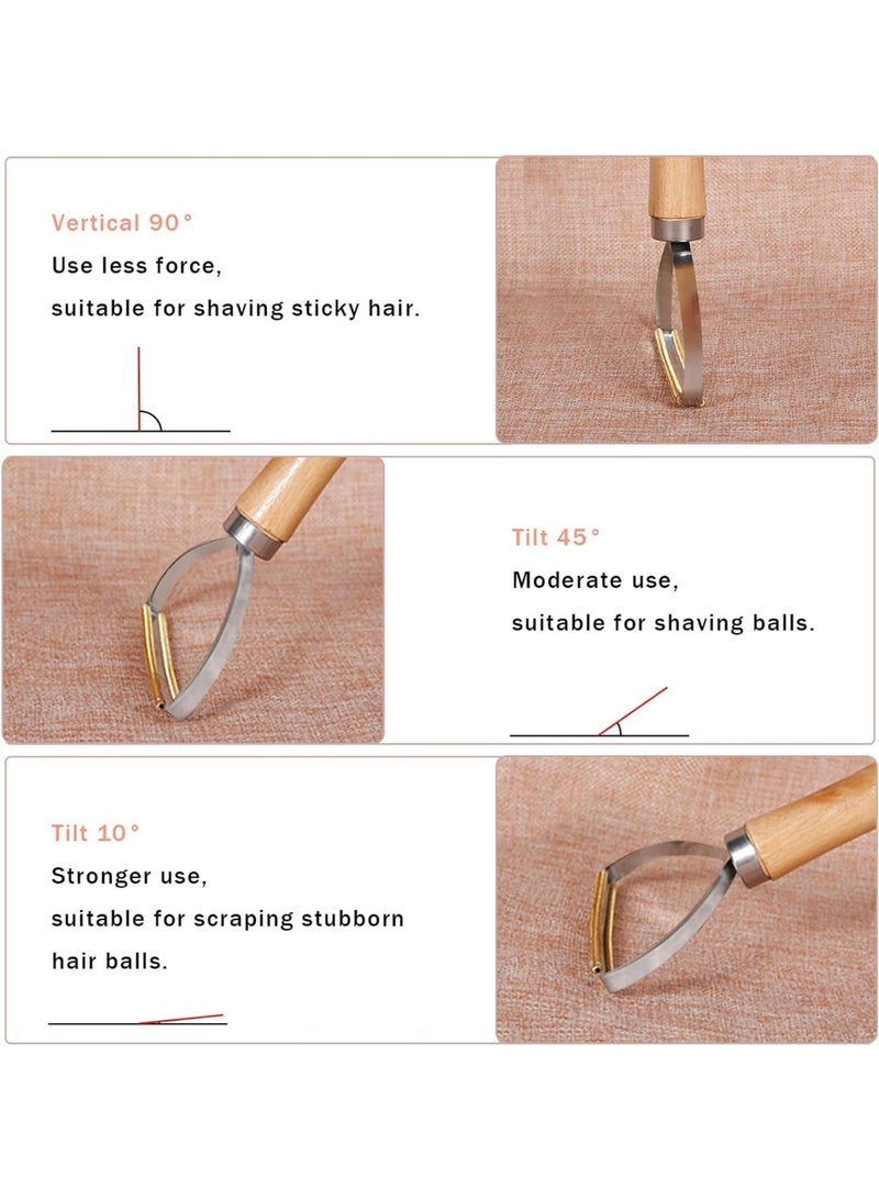 Generic Manual Lint Remover for Clothes and Furniture – Wooden Handle Pet Hair & Fabric Shaver – Reusable Lint and Fur Removal Tool - Image 2