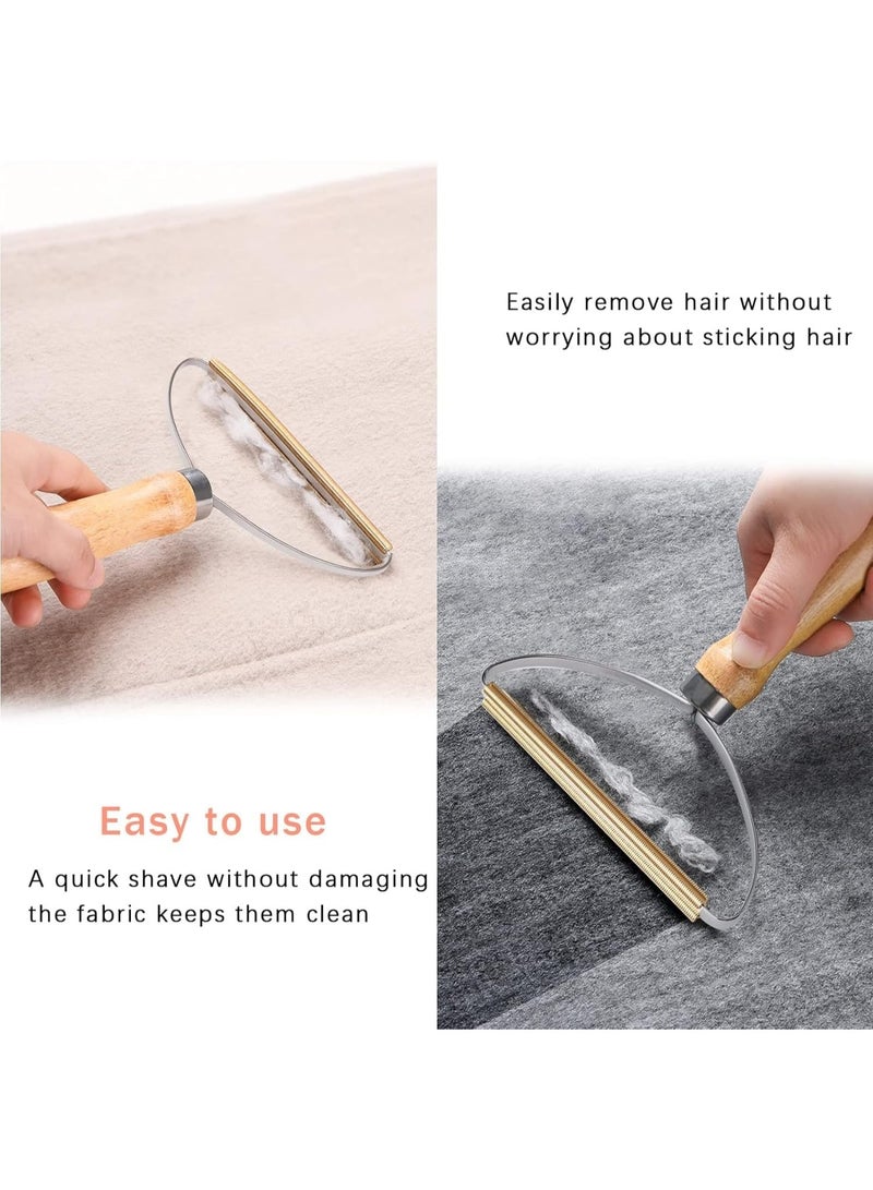 Generic Manual Lint Remover for Clothes and Furniture – Wooden Handle Pet Hair & Fabric Shaver – Reusable Lint and Fur Removal Tool - Image 4