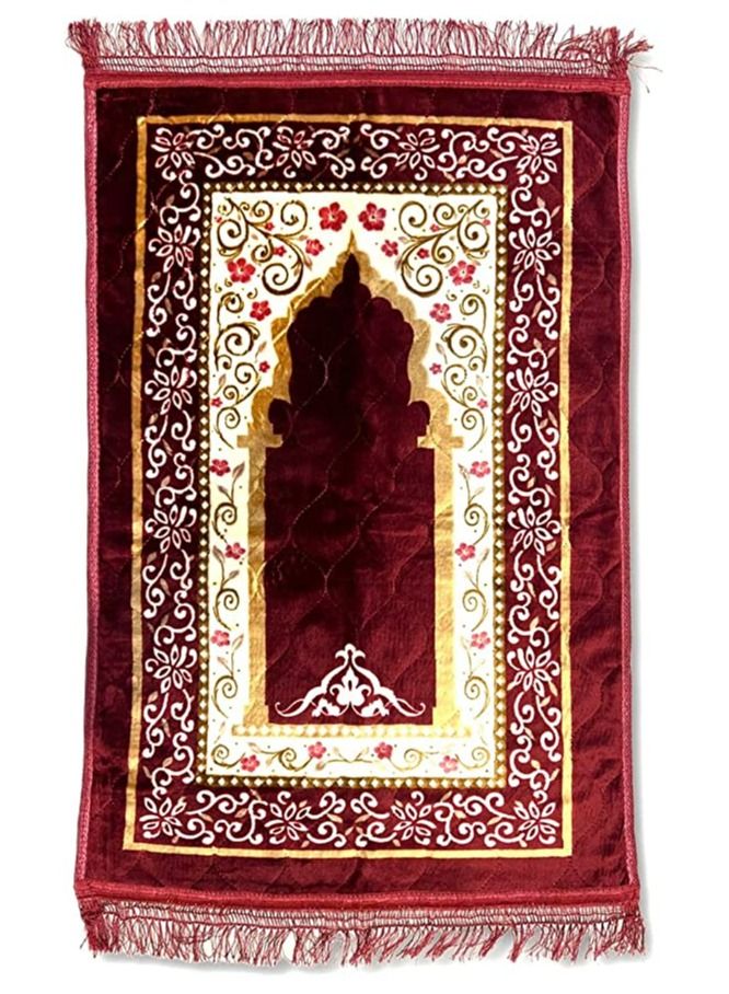 DeloPik Muslim Prayer Mat Rug, Islamic Prayer Mat - Ideal Gift for Ramadan & Special Occasions - Image 1
