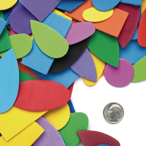Colorations Big Jumbo Bag of Foam Shapes, 1 Lb Bulk, Assorted Colors, Geometric Rainbow Shapes, for STEM, STEAM, Collage, Mosaic, Arts & Crafts, Learning, Matching, Sorting, Pattern (Item # FOAMRUS) - Image 5