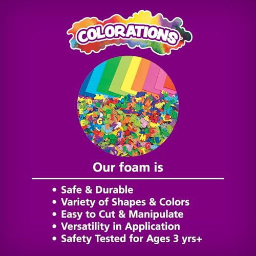 Colorations Big Jumbo Bag of Foam Shapes, 1 Lb Bulk, Assorted Colors, Geometric Rainbow Shapes, for STEM, STEAM, Collage, Mosaic, Arts & Crafts, Learning, Matching, Sorting, Pattern (Item # FOAMRUS) - Image 4