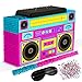 Jergrim Boombox Piata 4Piece Set perfect for Retro Birthday Party Decorations 80s Parties Hip Hop 90s 1980s Radio Piata for kids and adults 17X10 Durable - Image 3