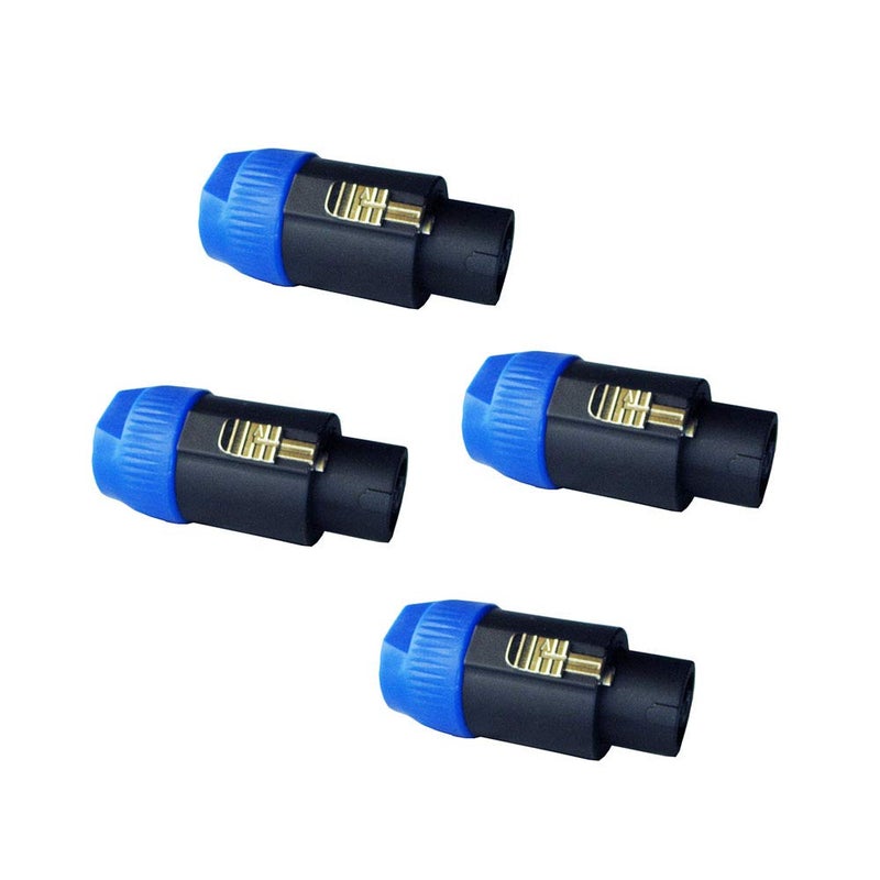 Wixine 4Pcs 8 Pole Conductor Pin Speakon Compatible PA Speaker Wire Cable end Connector Plugs - Image 1