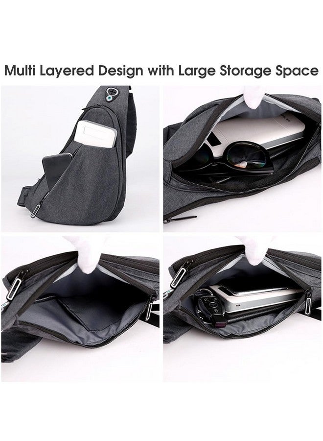 GUSTAVE® Sling Bag for Men Waterproof Fanny Pack Cross Body Bag Stylish Side Bag with Adujustable Shoulder Strap Lightweight for Outdoor, Travel, Hiking, Sports(22cm x 4cm x 35cm) - Image 4