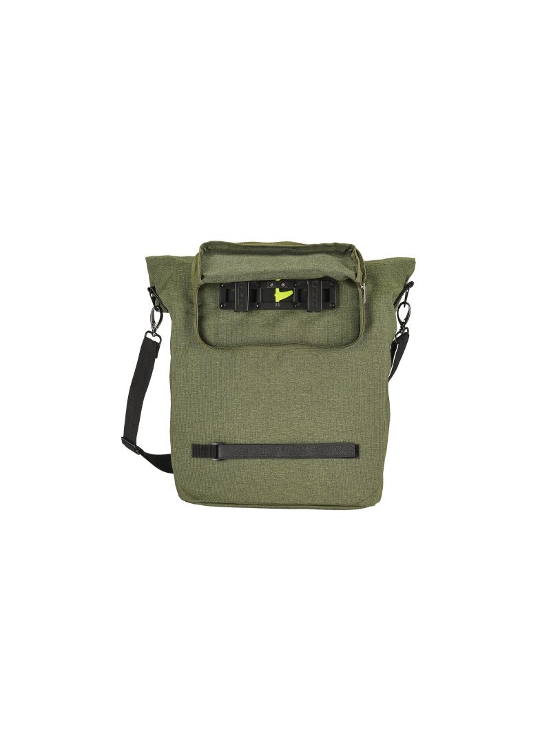 Electra Bicycle Company Basil City 15L Water-Resistant Rear Rack Pannier Bag with Shoulder Strap, Olive - Image 1