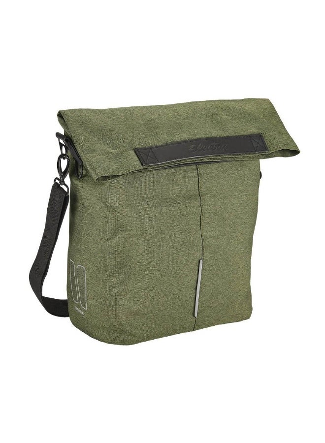 Electra Bicycle Company Basil City 15L Water-Resistant Rear Rack Pannier Bag with Shoulder Strap, Olive - Image 2