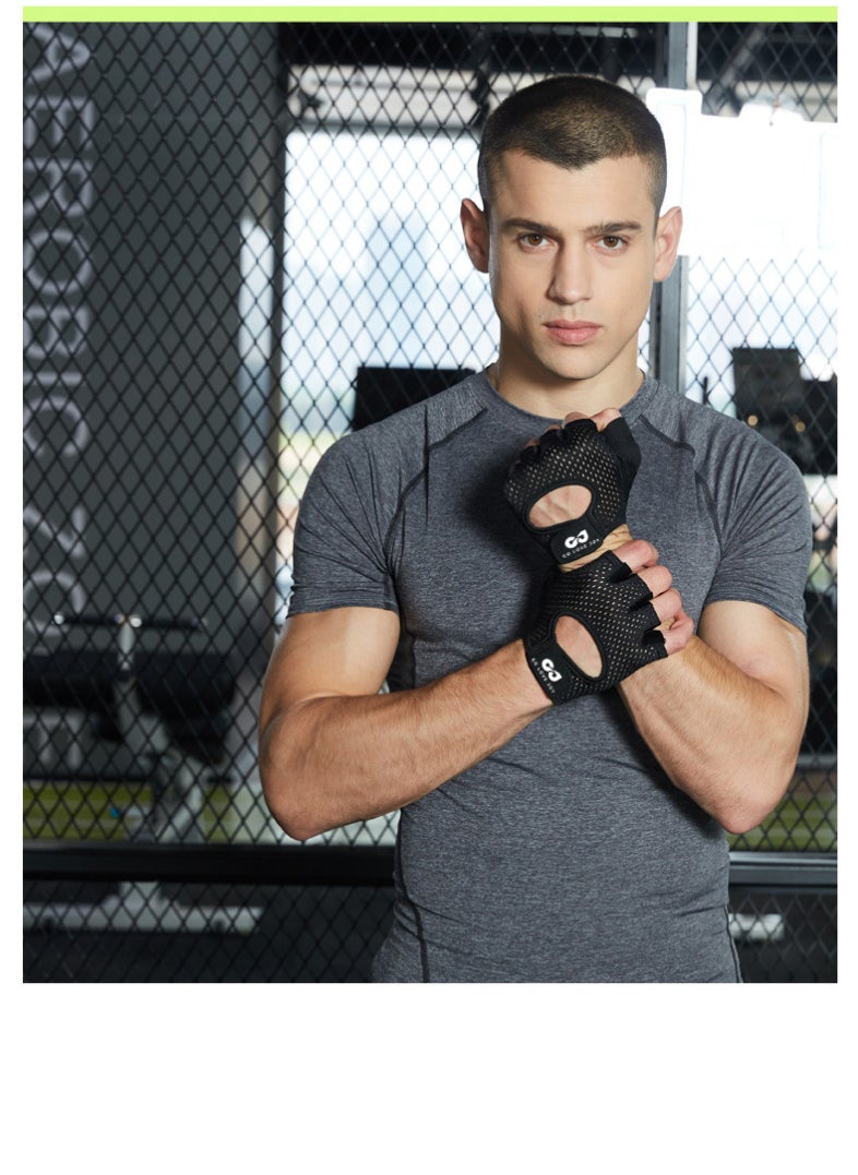 GO Fitness Gloves for Men & Women, Anti-Slip Half Finger Gloves for Gym, Weight Training, Bodybuilding, and Cycling  - Image 5