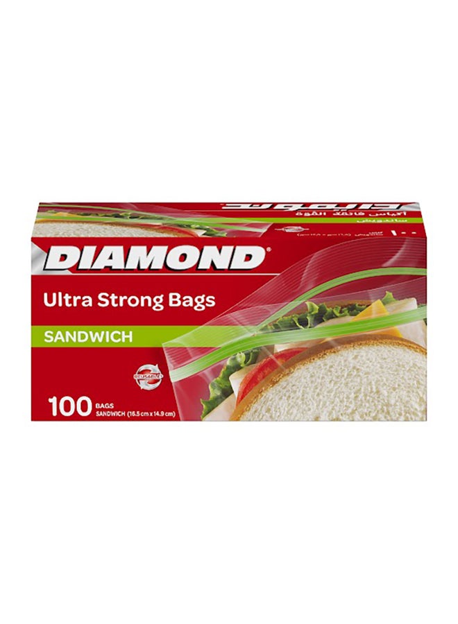 Diamond Ultra Strong Bag Sandwich 100 Pieces - Image 1