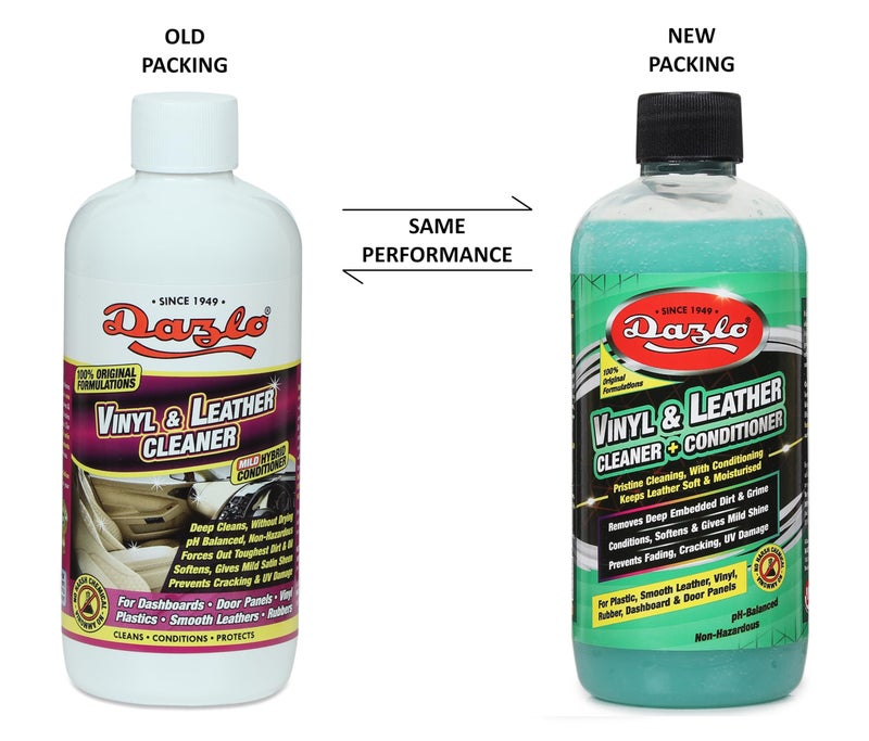 Dazlo Vinyl Leather Cleaner + Conditioner (300ml) | 2-in-1 Formula | Gently Cleans, Shines, Protects Car Interiors, Dashboard, Seat, Doors, Plastic & Rubber Parts, Leather Rexine Jacket Sofa Handbag - Image 2