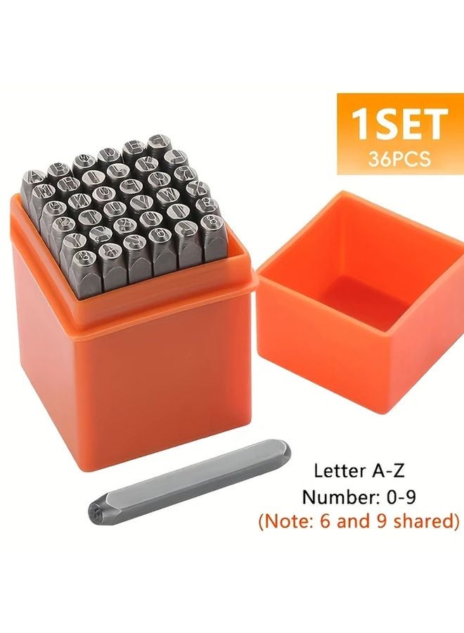 Generic 36PCS Alphanumeric Stamp Set 1 8 Inch Metal Steel Letter And ...