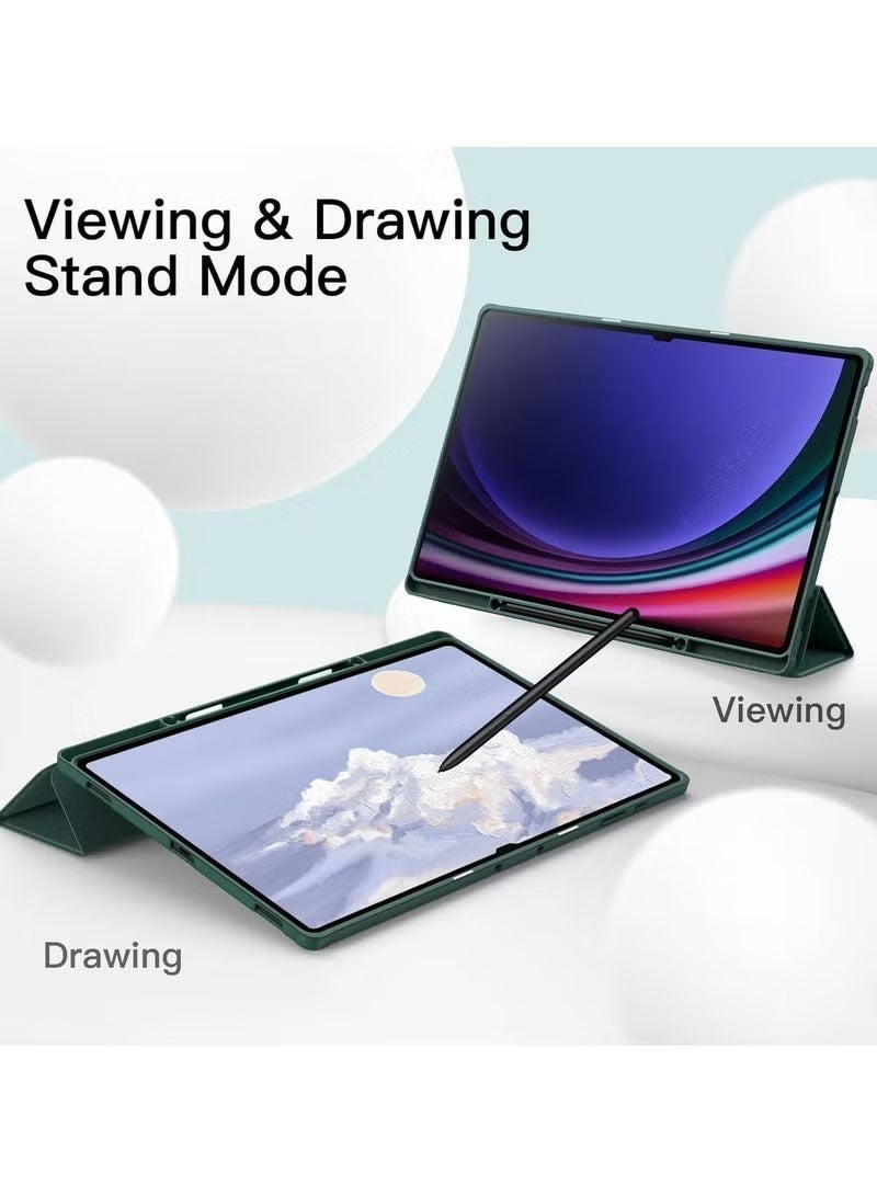 DUSALA 2 in 1 Protective Case for Samsung Galaxy Tab S9 FE 10.9 Inch – Tri-Fold Stand, Soft TPU Back, S Pen Holder & Charging Support Auto Wake/Sleep with Glass - Image 4