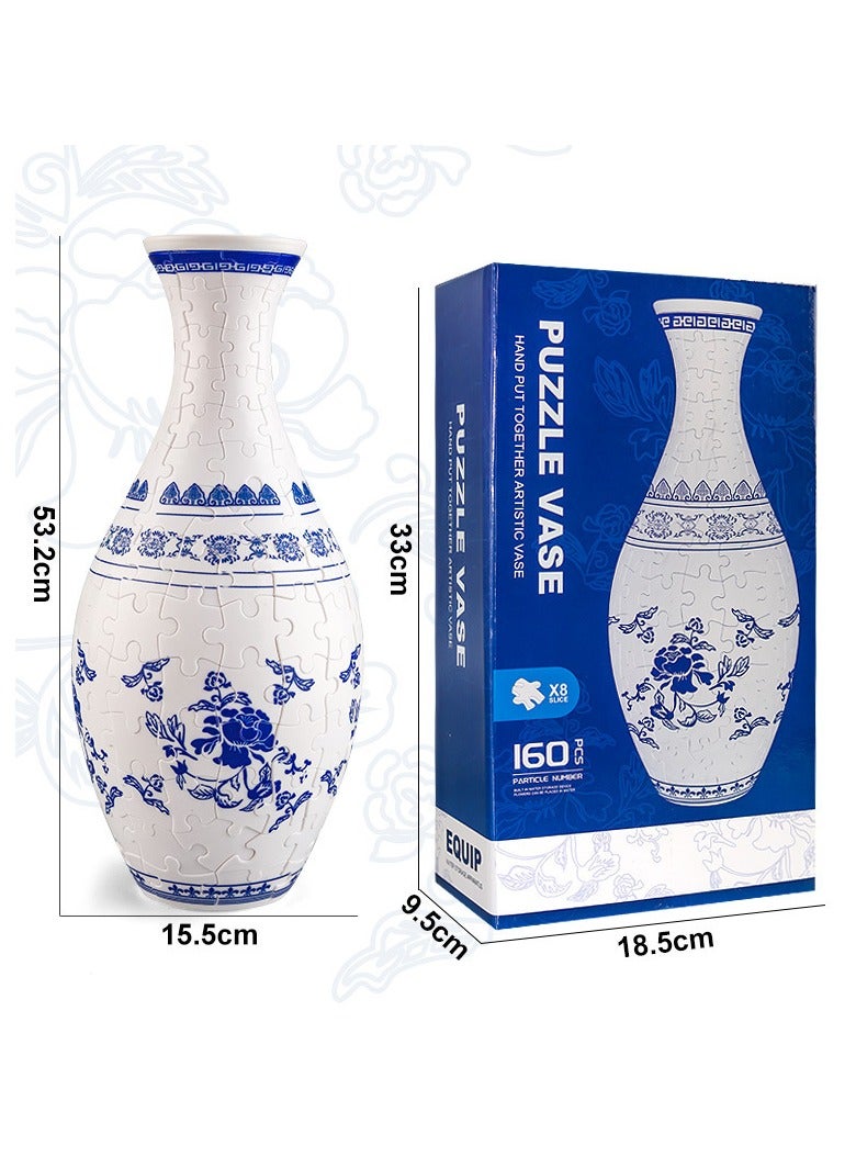 KUYING 3D Puzzle Vase House Living Room Decoration Flower Arrangement Home Decor  - Image 1