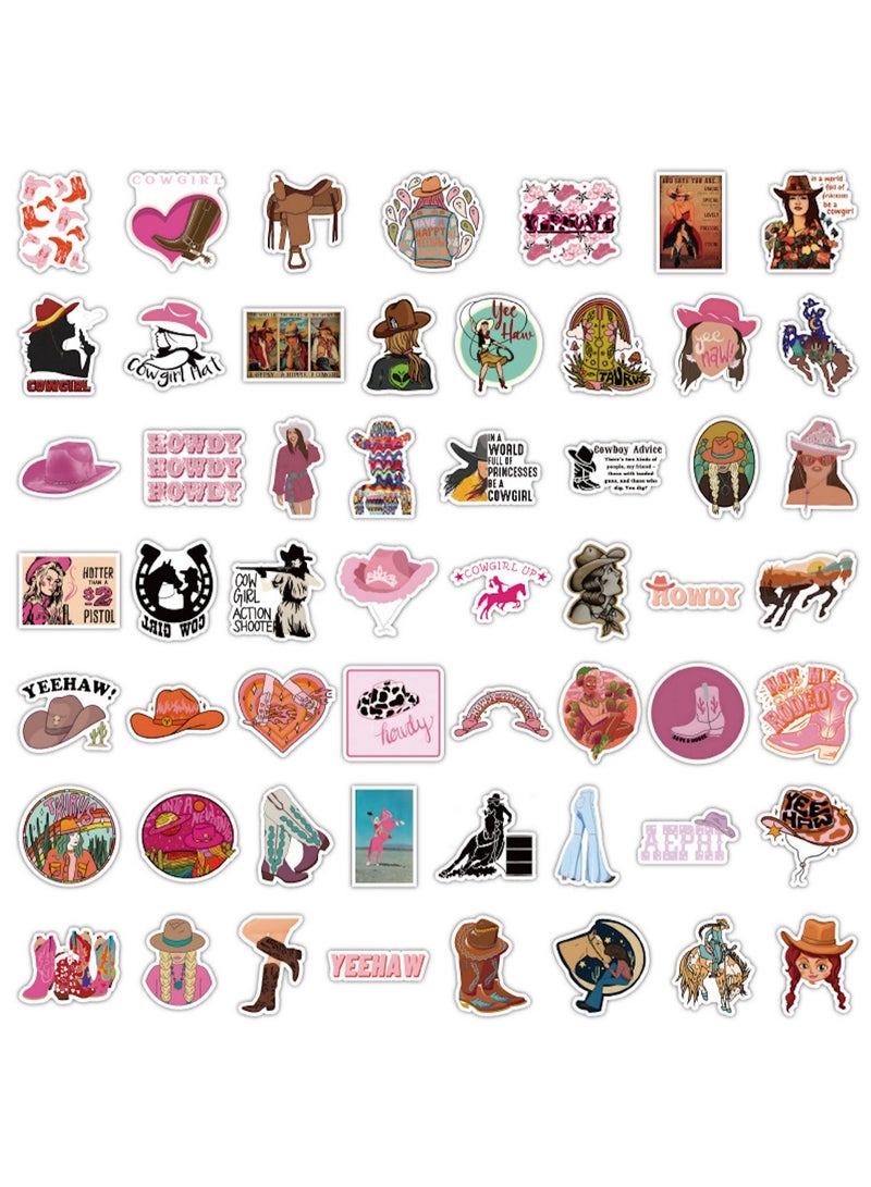 قوس قزح أورينبو ملصقات Preppy، مجموعة من 50 قطعة من ملصقات رعاة البقر للأطفال والبنات، ملصقات غربية لزجاجات المياه ومجلات الكمبيوتر المحمول وملصقات الجيتار الجمالية وملصقات فينيل مقاومة للماء - Image 3