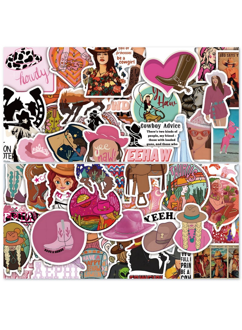 قوس قزح أورينبو ملصقات Preppy، مجموعة من 50 قطعة من ملصقات رعاة البقر للأطفال والبنات، ملصقات غربية لزجاجات المياه ومجلات الكمبيوتر المحمول وملصقات الجيتار الجمالية وملصقات فينيل مقاومة للماء - Image 1